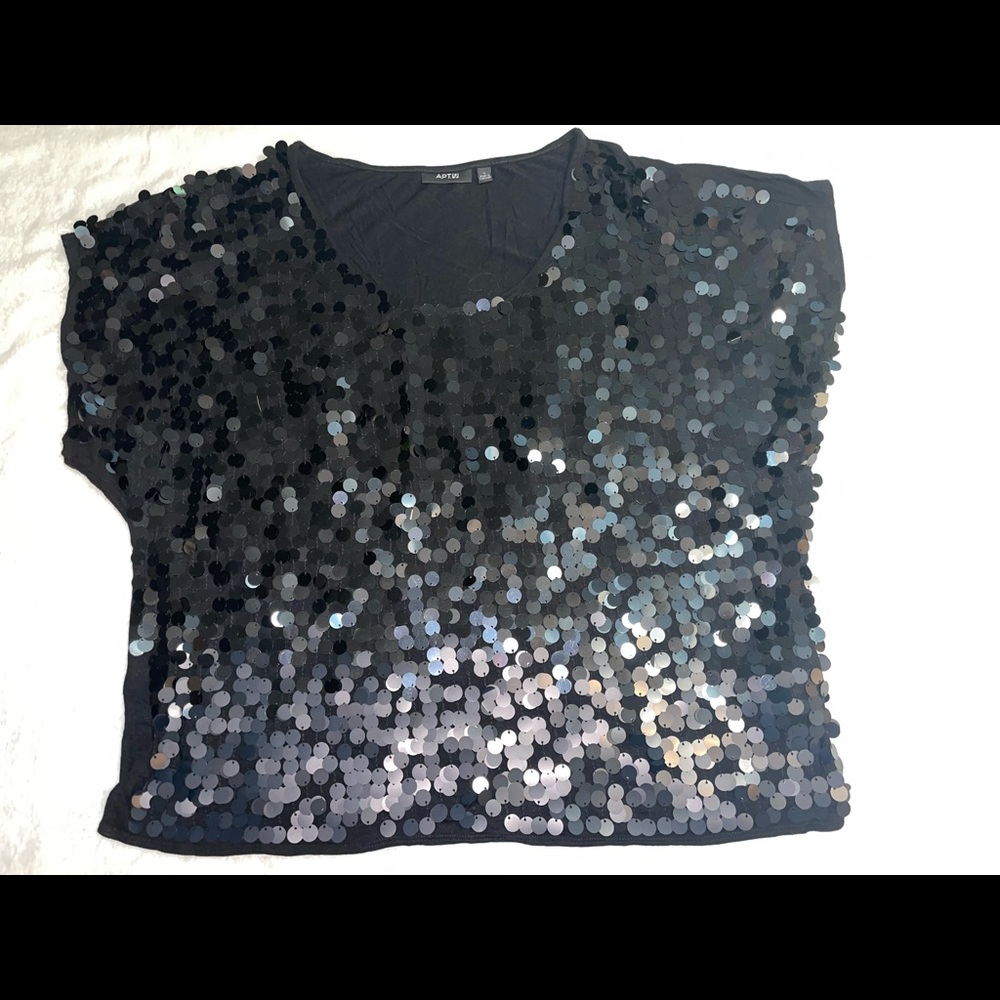 Black sequence shirt